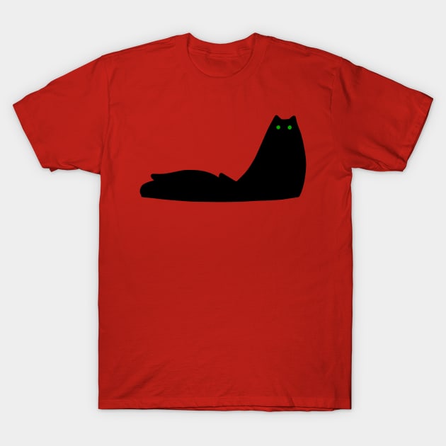 Fluffy Black Cat T-Shirt by saradaboru